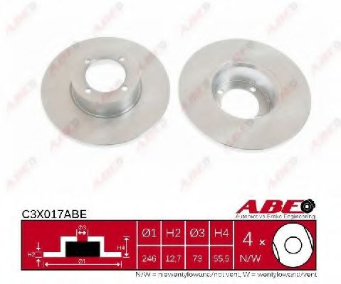 Гальмівний диск BREMBO арт. C3X017ABE