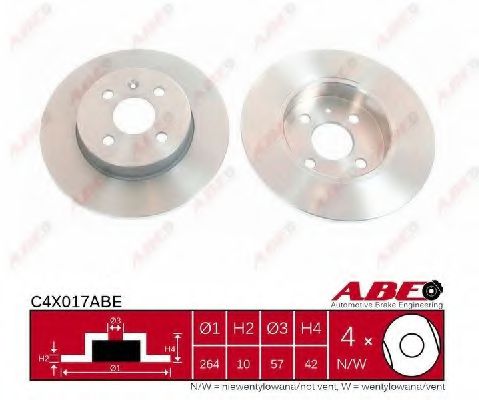 Гальмівний диск BREMBO арт. C4X017ABE