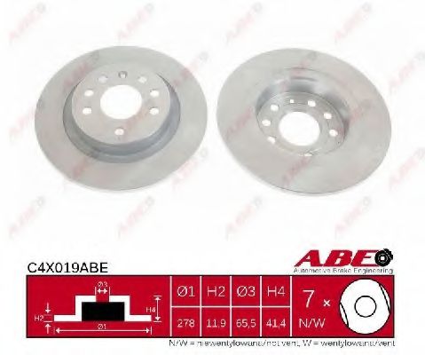 Гальмівний диск BREMBO арт. C4X019ABE