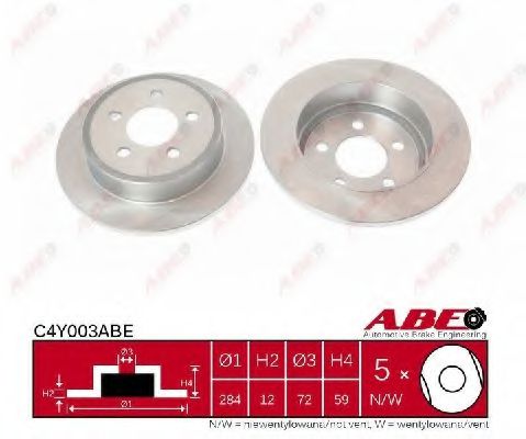 Гальмівний диск BOSCH арт. C4Y003ABE