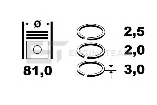 Комплект кілець на поршень