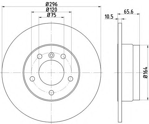 HELLA PRO BMW Диск тормозной задн. 1 E81/87, 3 E90 03- TEXTAR арт. 8DD355111301