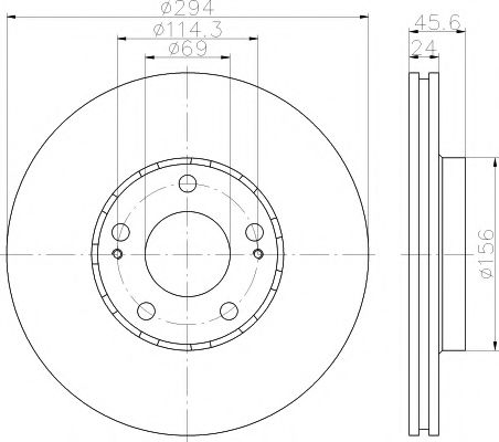 Гальмівний диск перед. Outlander I/II/III 02- (294x24) BLUEPRINT арт. 8DD355111571