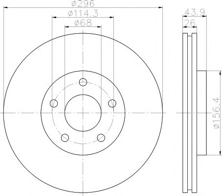 HELLA NISSAN Диск тормозной передн.X-Trail ,Qashqai BOSCH арт. 8DD355114601