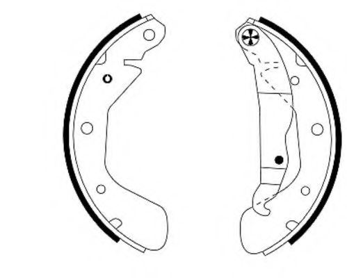 HELLA OPEL щоки гальмівні ASTRA, CORSA 92- (200*28) REMSA арт. 8DB355001291