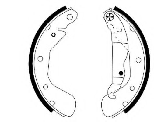 Колодки гальмівні барабанні; задн. BREMBO арт. 8DB355001301