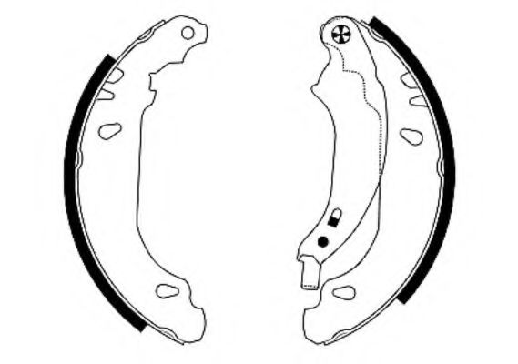 HELLA RENAULT Гальмівні щоки CLIO II 1.5 dCi 03-05, CLIO SYMBOL I 1.4 00-, LOGAN I 1.5 dCi 11-, DACIA , DAIHATSU BREMBO арт. 8DB355002261