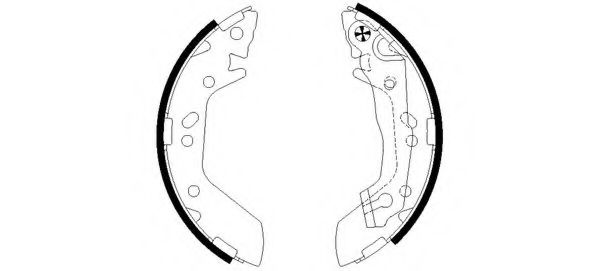 HELLA HYUNDAI щоки гальмівні Accent -05 ABS арт. 8DB355002541