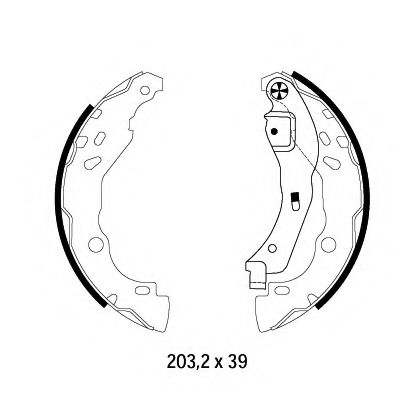 HELLA RENAULT Щеки тормозные Clio II, Logan, Nissan Micra IV, Note (система BOSCH!) BOSCH арт. 8DB355002641