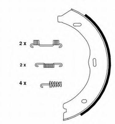 HELLA DB Щеки ручного гальма (d =186мм) Vito 03- ROADHOUSE арт. 8DA355050561