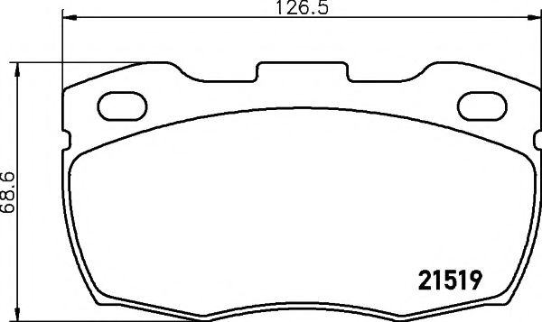 HELLA LAND ROVER Гальмівні колодки задні DEFENDER 90- REMSA арт. 8DB355005861