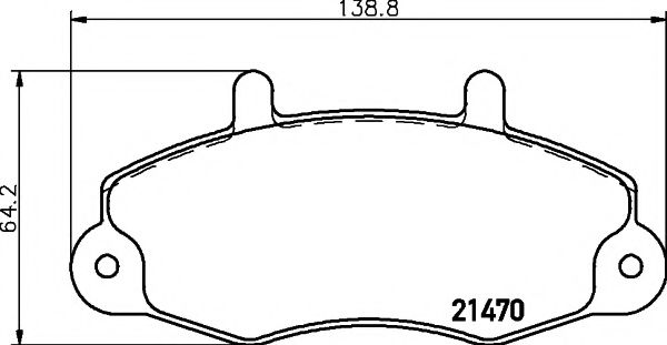 HELLA FORD гальмівні колодки перед. Transit 91- ROADHOUSE арт. 8DB355006391