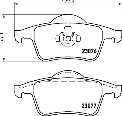 HELLA VOLVO гальмівні колодки задні S60/S80/V70/XC70 BOSCH арт. 8DB355008871