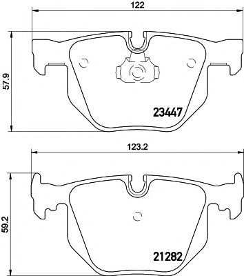 HELLA BMW гальмівні колодки задн.7 E65 01-,E53 X5 02- BOSCH арт. 8DB355009331