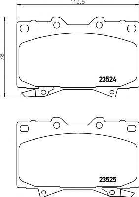 Гальмівні колодки пер. Land Cruiser/Lexus LX 470 98-08 BOSCH арт. 8DB355009371