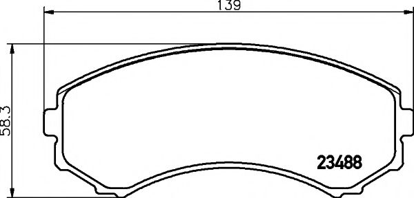 Гальмівні колодки пер. Mitsubishi Grandis 04-11/Pajero 90- (sumitomo) BLUEPRINT арт. 8DB355009461