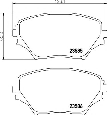 HELLA TOYOTA Тормозные колодки передние Rav 4 II 00- BREMBO арт. 8DB355009741