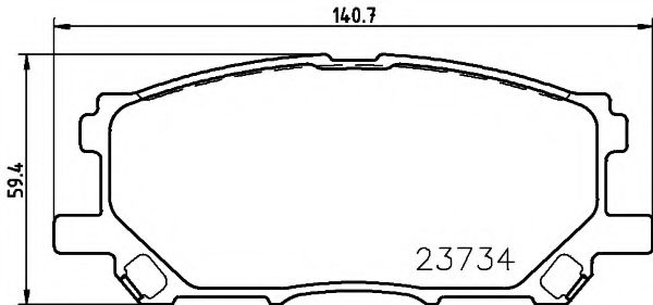 Гальмівні колодки пер. Lexus RX 03-08 (sumitomo) ATE арт. 8DB355010071