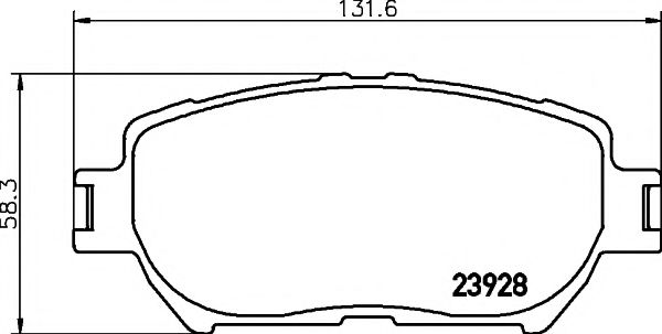 HELLA TOYOTA Тормозные колодки передн. Camry 01- METELLI арт. 8DB355010431