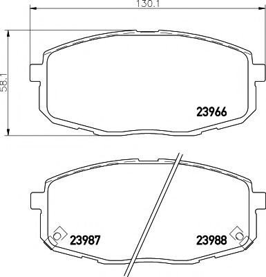 HELLA KIA Тормозные колодки передн.Carens 02-,Ceed,Hyundai i30 07- ABS арт. 8DB355010611