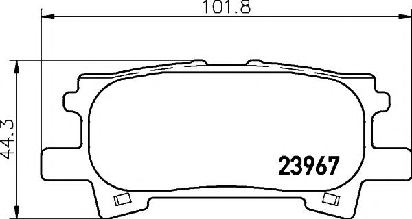 Гальмівні колодки зад. Lexus RX 03-08 (sumitomo) JURID арт. 8DB355010621