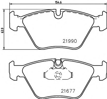 HELLA BMW Гальмівні колодки передн. 5 (E39) DELPHI арт. 8DB355010711