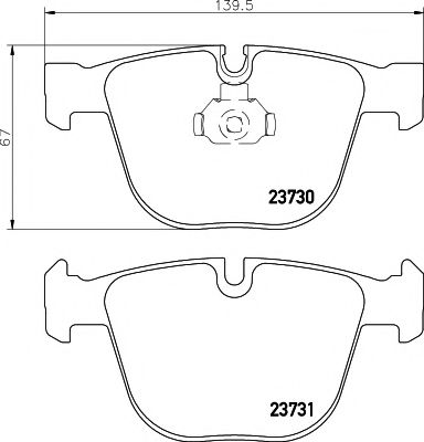 HELLA BMW гальмівні колодки задні.5 E60,6 E63,7 E65/66,X5 E70,X6 E71 TEXTAR арт. 8DB355010751