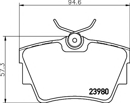 HELLA RENAULT Тормозные колодки задн.Nissan Primastar,Opel Vivaro,Trafic II 1.9/2.5dCi 01- DELPHI арт. 8DB355010761