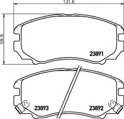 Колодки гальмівні дискові комплект; передн. NIPPARTS арт. 8DB355010991