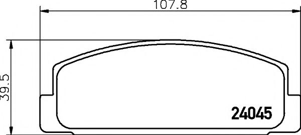 Гальмівні колодки зад. Mazda 323/626 94-04 (akebono) TRW арт. 8DB355011131