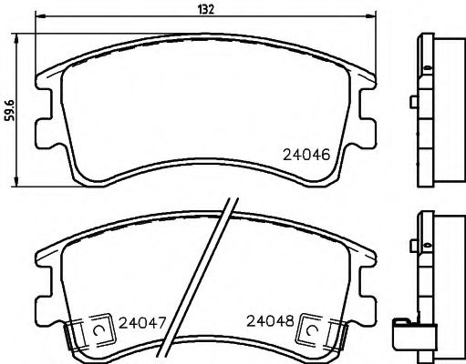 HELLA MAZDA Тормозные колодки передн.Mazda 6  02-И ABS арт. 8DB355011141