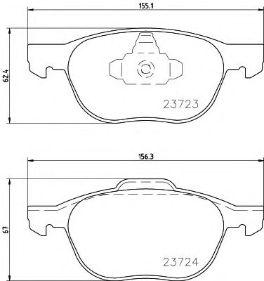 HELLA FORD Тормозные колодки передн.Focus II,C-Max Mazda 3Volvo (сист.ATE) ROADHOUSE арт. 8DB355011191