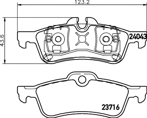 HELLA MINI колодки гальмівні задн. DELPHI арт. 8DB355011351