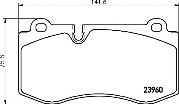 Колодки гальмівні дискові комплект; передн. BREMBO арт. 8DB355011401