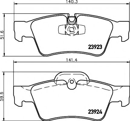 Гальмівні колодки зад. M-class W164 05- (ATE) BREMBO арт. 8DB355011421