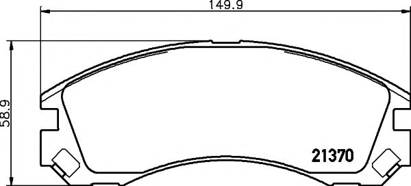 Колодки гальмівні дискові комплект; передн. TEXTAR арт. 8DB355011751