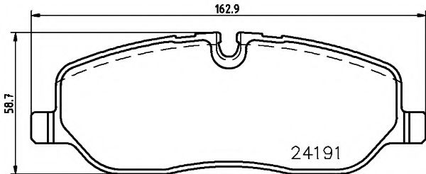 HELLA LANDROVER Тормозные колодки передн. Range Rover Sport 05-,Discovery 04- JURID арт. 8DB355011971