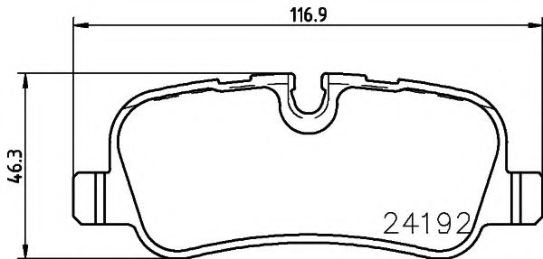 Гальмівні колодки discovery/range rover III/sport 2.7 - 5.0 02- ABS арт. 8DB355016181