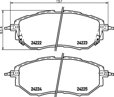 HELLA SUBARU колодки гальмівні передн.дискові Legacy, Outback, Tribeca 05- CIFAM арт. 8DB355012031