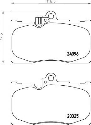 HELLA Тормозные колодки пер. Lexus GS 05- FERODO арт. 8DB355012121