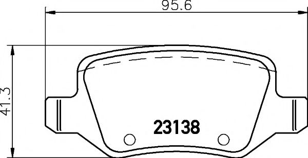 HELLA гальмівні колодки задн. DB A-klasse(W168/169), B-klasse(W245), Vaneo TEXTAR арт. 8DB355012131