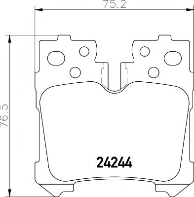 HELLA TOYOTA гальмівні колодки задн.Lexus LS 06- TRW арт. 8DB355006651