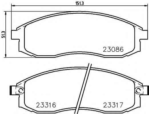 HELLA Nissan гальм. колод. передн. Maxima QX 97-2000 TRW арт. 8DB355006731