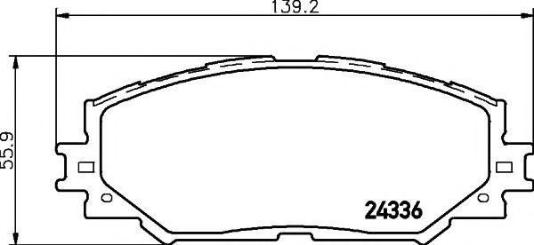 Гальмівні колодки пер. Toyota RAV4 06- (139,1x56x17,5) JURID арт. 8DB355006861