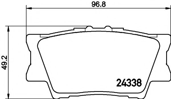 Колодки гальмівні дискові комплект; задн. NIPPARTS арт. 8DB355006881