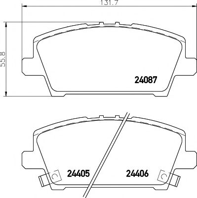 HELLA HONDA Тормозные колодки передн.Civic 06-  арт. 8DB355006911