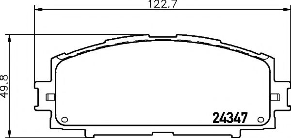 HELLA TOYOTA колодки гальмівні передн.Yaris 05-,Prius 09- ABS арт. 8DB355012361