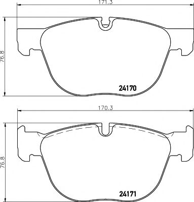 Колодки гальмівні дискові комплект; передн. TRW арт. 8DB355012541