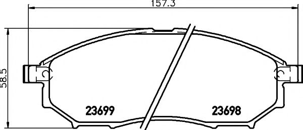 Гальмівні колодки пер. Navara 05- (Sumitomo) BOSCH арт. 8DB355013141