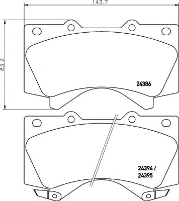 Гальмівні колодки пер. Toyota Land Cruiser 08- (advics) TRW арт. 8DB355013151